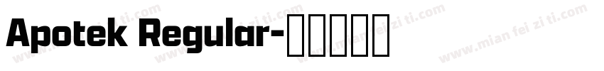 Apotek Regular字体转换